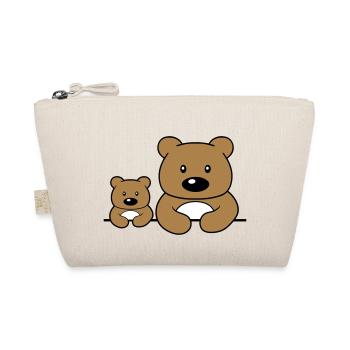 child young baby dad mom family 2 friends team - Organic Pouch - nature - Front