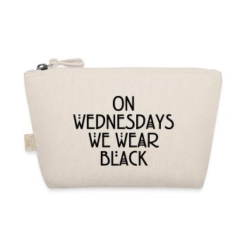 On wednesdays we wear black - Organic Pouch - nature - Front