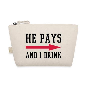he_pays_and_i_drink_f2 - Bio-Täschchen - Natur - Vorne