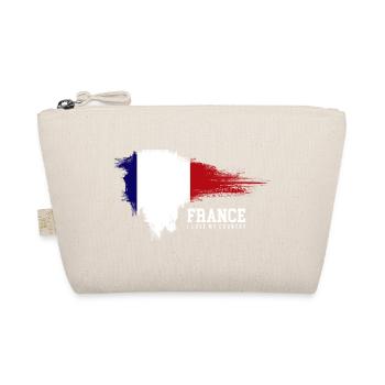 France Flag Brush Pride - Organic Pouch - nature - Front