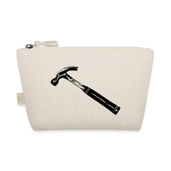 Hammer T-shirt, carpenter work, Self Employed, - Organic Pouch - nature - Front