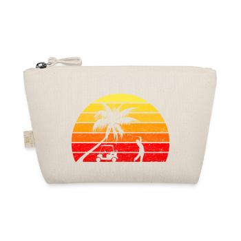 Golf Rentner Retro Style - Sonnenaufgang Sonne - Bio-Täschchen - Natur - Vorne