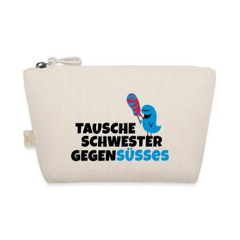 Tausche Schwester gegen Süßes - Bio-Täschchen - Natur - Vorne