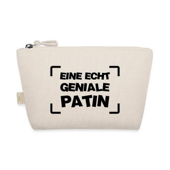 Patin / Pate / Geburt / Baby / Onkel / Tante - Bio-Täschchen - Natur - Vorne