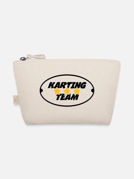 Karting / Kart / Go-Kart / Sport / Driver - Organic Pouch - nature - Front