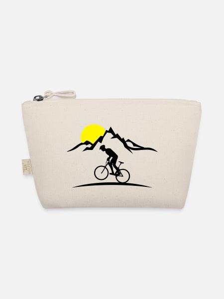 Sport - Mountainbiker Berge - Bio-Täschchen - Natur
