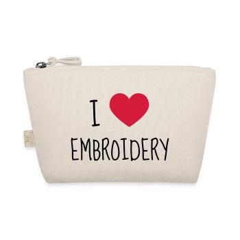 Embroidery Stickerei Broderie Embroiderer Brodeuse - Organic Pouch - nature - Front