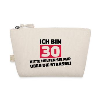 30. Geburtstag - Bio-Täschchen - Natur - Vorne