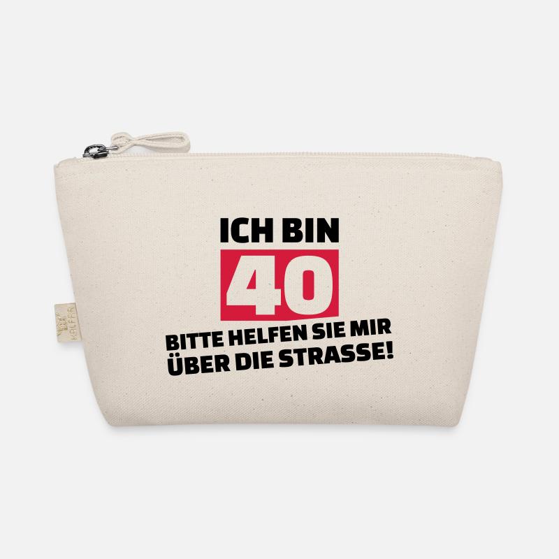 40. Geburtstag - Bio-Täschchen - Natur