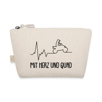 mit herz und quad - Bio-Täschchen - Natur - Vorne