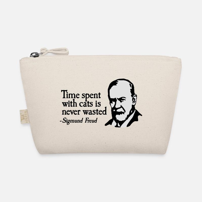 Time spent with cats is never Sigmund Freud Organic Pouch