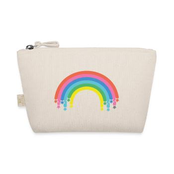 Regenbogen mit Sternen - Bio-Täschchen - Natur - Vorne