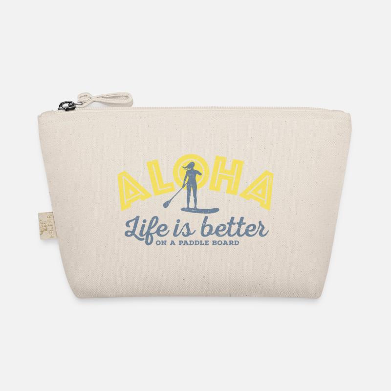 Aloha - Life is better on a paddle board (Damen) - Bio-Täschchen - Natur