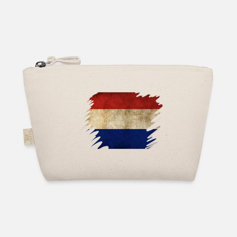 Conception du drapeau néerlandais Grunge Trousse biologique