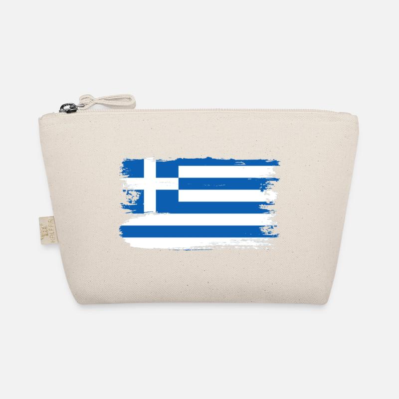 Pinselstrich der griechischen Flagge - Bio-Täschchen - Natur