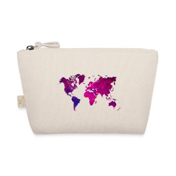 carte du monde violet - Trousse biologique - nature - Devant