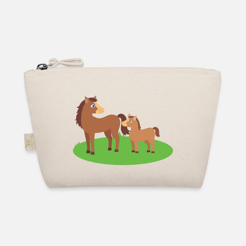 Pferd Mutter und Kind Bio-Täschchen