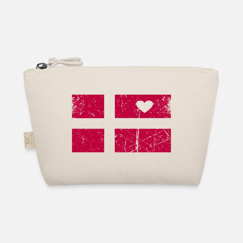 Herzflagge Dänemark Widmung Bio-Täschchen