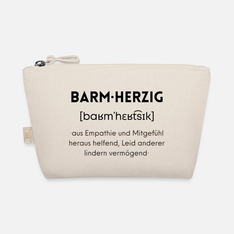Lustige Sprüche "Barmherzigkeit & Empathie" - Bio-Täschchen - Natur