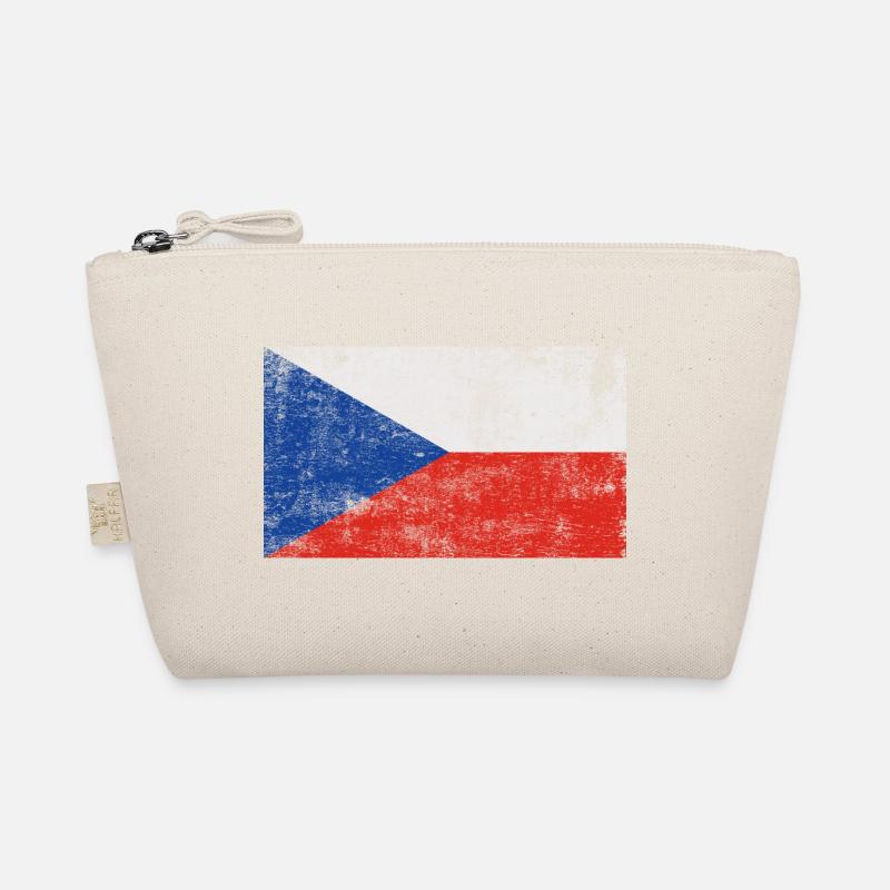 Drapeau Tchéquie Drapeau Grunge Retro Vintage Trousse biologique