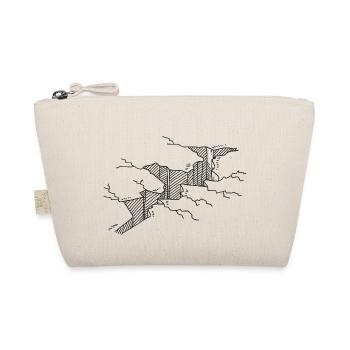 Crack in the floor black and white drawing - Organic Pouch - nature - Front