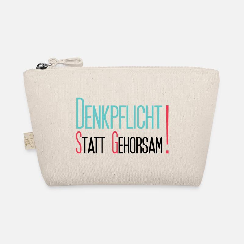 Denkpflicht statt Gehorsam - Bio-Täschchen - Natur