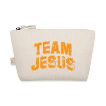 Team Jesus Orange Retro Vintage - Organic Pouch - nature - Front