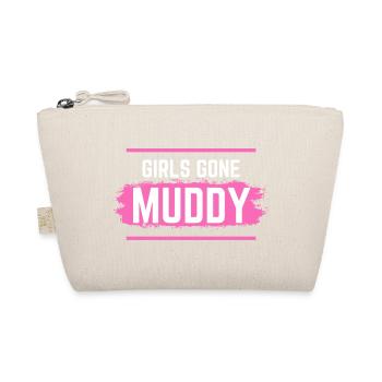Muddy run shirt mud Matsch Lauf girl Team obstacle - Bio-Täschchen - Natur - Vorne