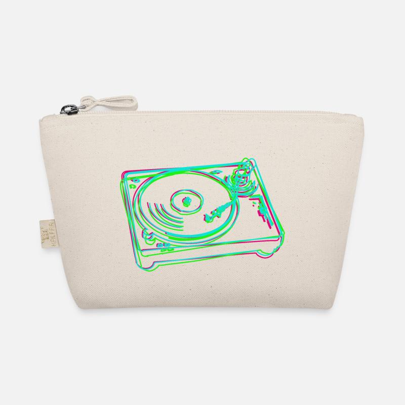 Turntable Vinyl Stilisiert Bunt Bio-Täschchen
