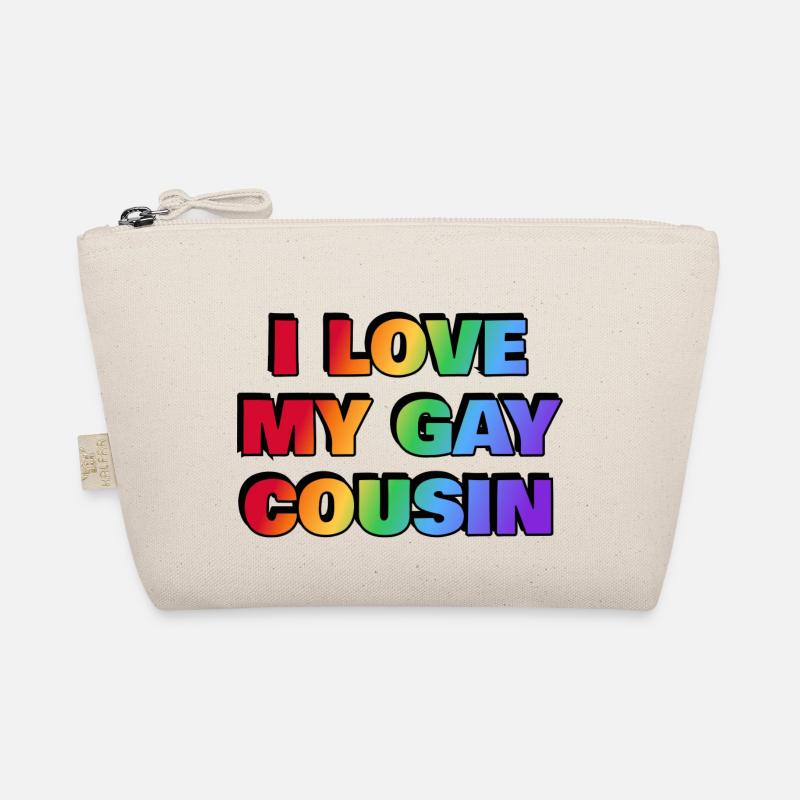 Ich liebe meinen schwulen Cousin - Pride Regenbogenfarben Bio-Täschchen