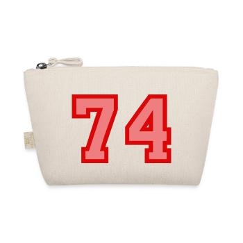 Coole Retro Retrostyle Jersey Nummer Rückennummer - Bio-Täschchen - Natur - Vorne