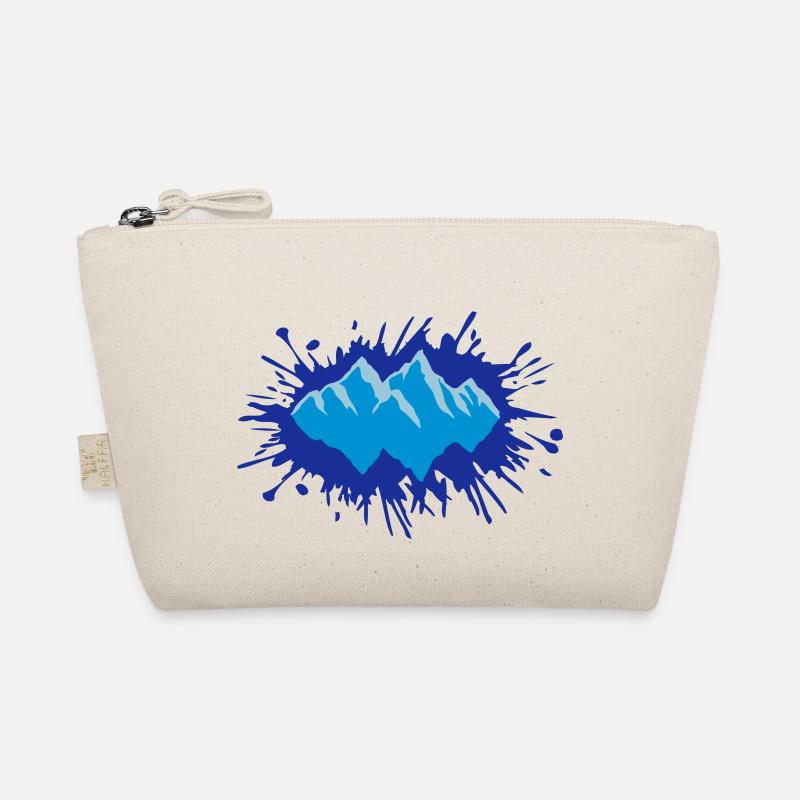 Drop mountains landscape splash of paint Organic Pouch