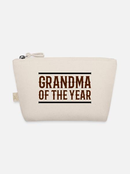 Grandma of the year (lines) - Organic Pouch - nature - Front