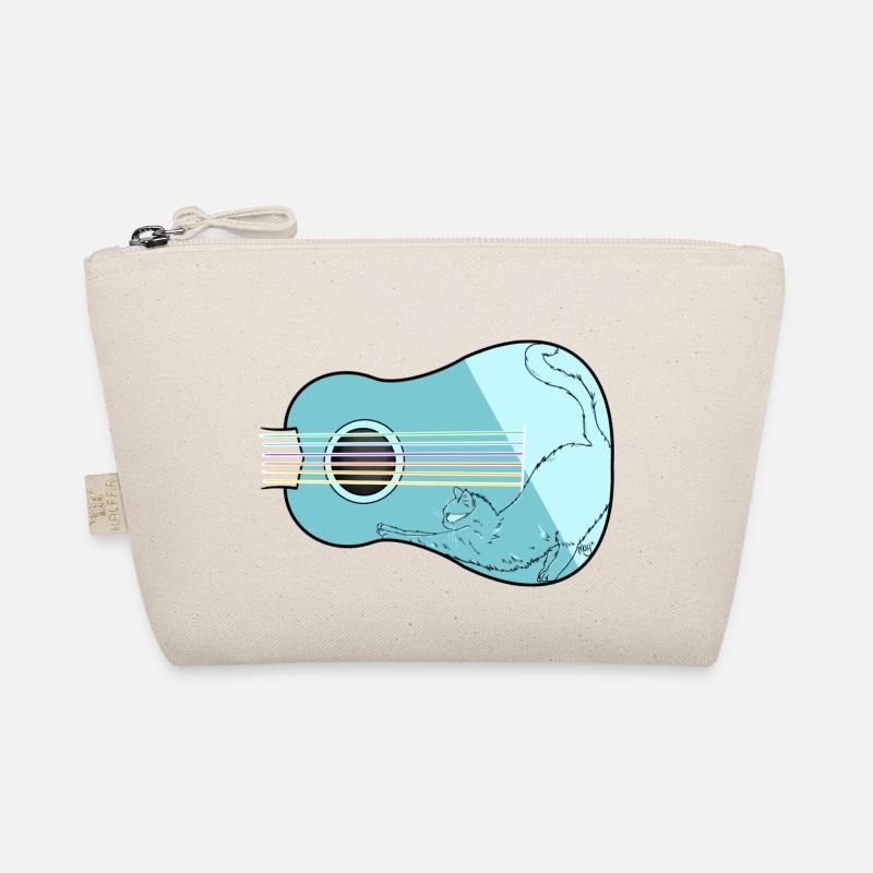 Guitar Cat - Organic Pouch - nature