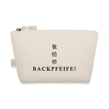 Wo gei ni Backpfeife - Bio-Täschchen - Natur - Vorne