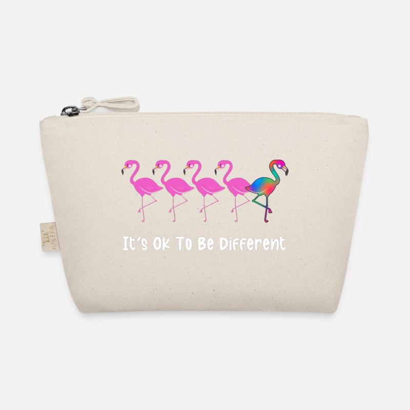 It's Ok To Be Different - Flamingoes Organic Pouch