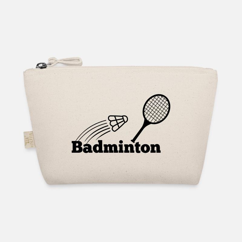 Badmintontext mit Shuttle und Schläger Bio-Täschchen