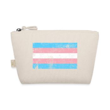 Transgender Flag Grunge Vintage Retro - Organic Pouch - nature - Front