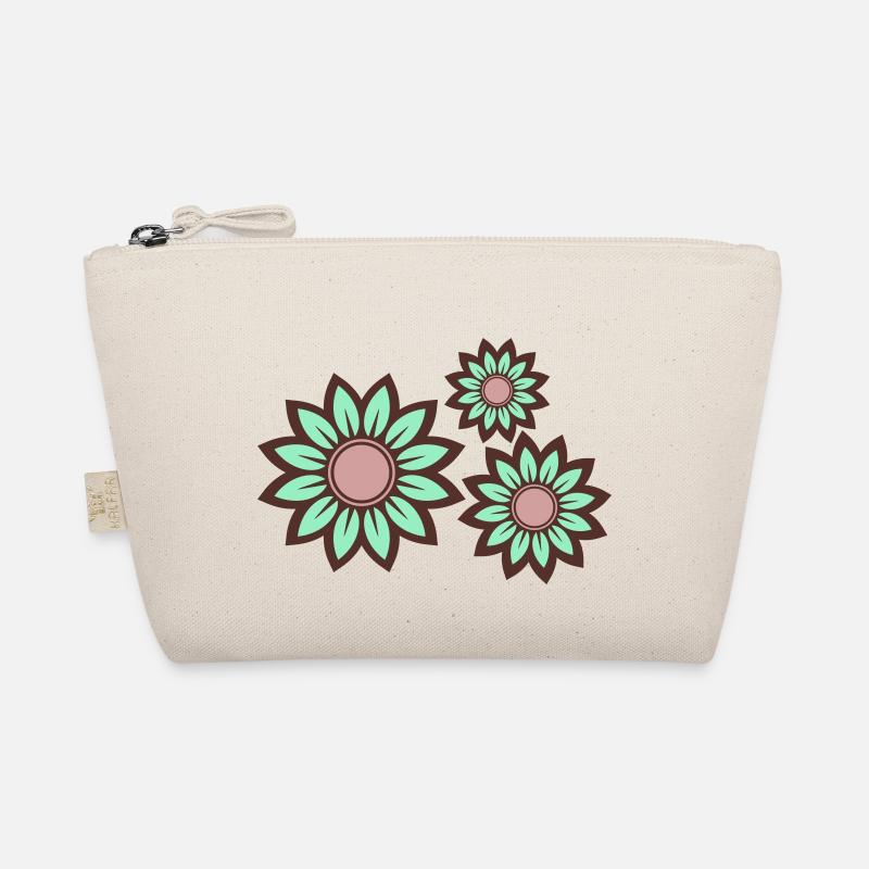 Trio tranquille: Fleurs vert menthe Trousse biologique