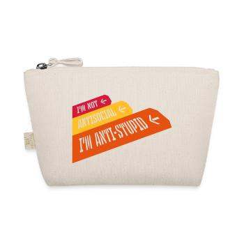not antisocial anti stupid - Organic Pouch - nature - Front