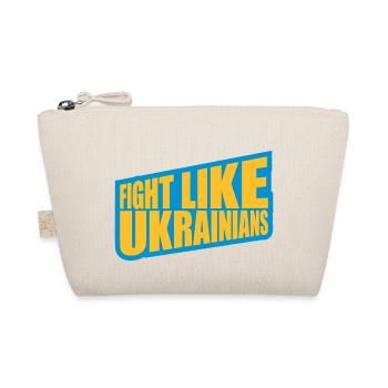 fight like ukrainians quote - Organic Pouch - nature - Front