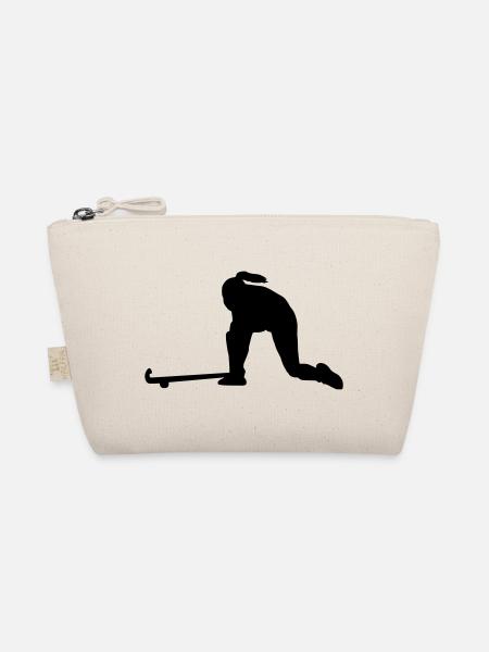 Feldhockey Spielerin Design Geschenk für Frauen - Bio-Täschchen - Natur