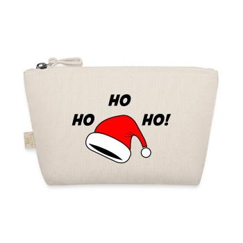 Weihnachtsmütze ho ho ho - Bio-Täschchen - Natur - Vorne