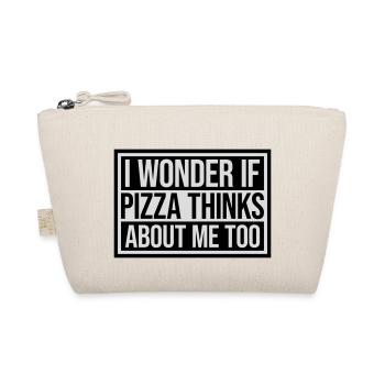 pizza thinks about me - Organic Pouch - nature - Front