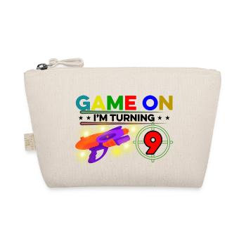 Game On I'm Turning Nine Lasertag Player Lasergame - Bio-Täschchen - Natur - Vorne