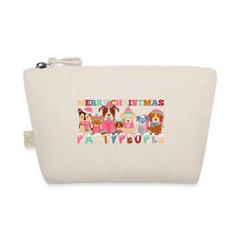 Merry Christmas Party People Dogs Gift - Organic Pouch - nature - Front