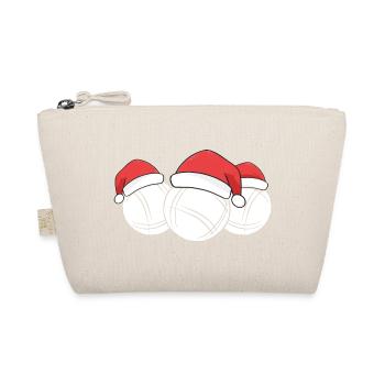 Boule Santa Petanque Outfit für Bouler zum boulen - Bio-Täschchen - Natur - Vorne
