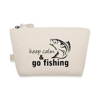 keep calm & go fishing - Bio-Täschchen - Natur - Vorne