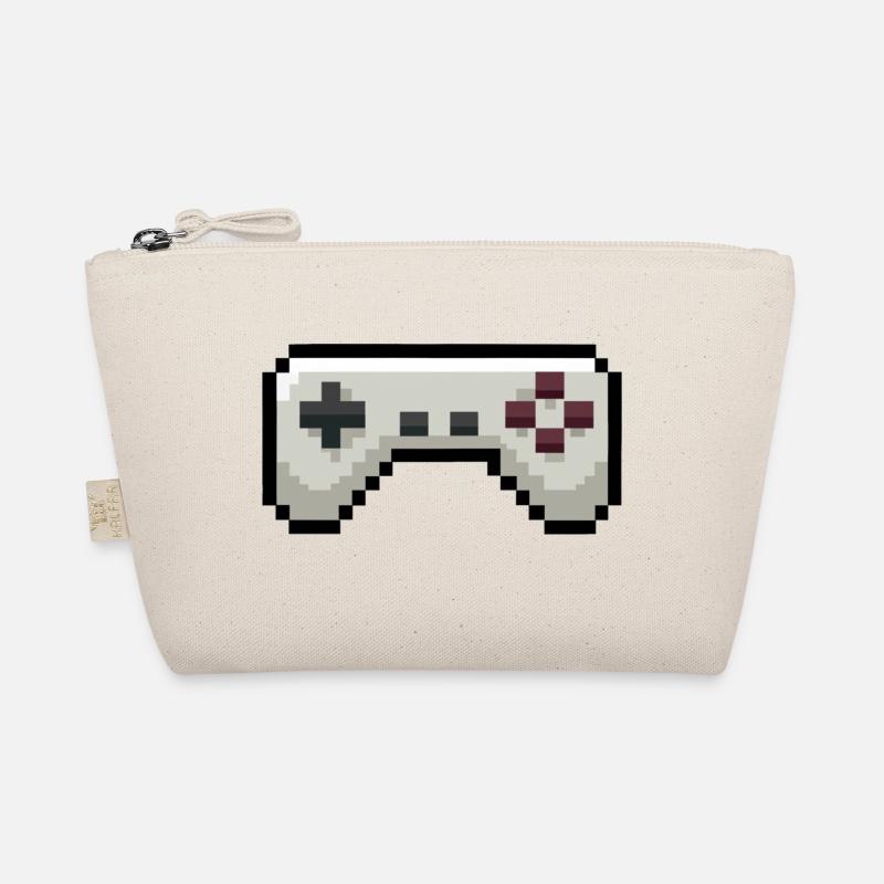 Pixelart Gamecontroller Gaming - Bio-Täschchen - Natur