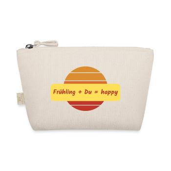 Frühling + Du = happy - Bio-Täschchen - Natur - Vorne